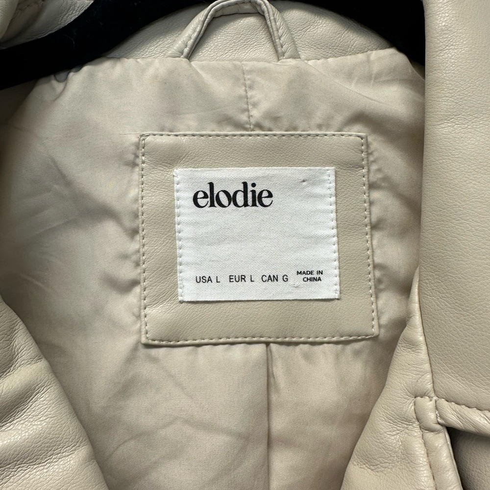 Elodie Chic cream Cropped Biker Jacket - Picture 2 of 9